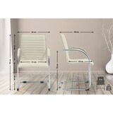 thumbnail of Besucherstuhl NAIROB - Kunstleder Creme 56x60x95 cm | Besucherstühle Konferenzstuhl Wartezimmerstuhl Bürostühle Bürostuhl Konferenzraum Wartezimmer