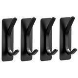 thumbnail of TOJ Living Kleiderhaken – 4er-Set – matt schwarz – selbstklebend – ohne Bohren – inkl. Klebestreifen – Wandhaken