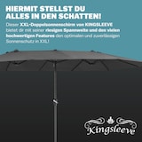 thumbnail of Kingsleeve Doppelsonnenschirm XXL 4,6m UV Schutz 80+ Schutzhülle Doppelschirm Sonnenschirm Anthrazit