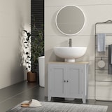 thumbnail of kleankin mueble para debajo del lavabo armario lavabo con pie armario bajo con 2 puertas y estante ajustable estilo moderno 60x30x60 cm gris