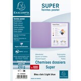 thumbnail of EXACOMPTA Paquet de 100 chemises SUPER 250 en carte 210 grammes coloris Bleu clair