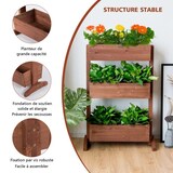 thumbnail of Helloshop26 - Etagères à plantes en bois à 3 niveau amovibles hauteur et inclinaison ajustable multifonctions intérieur/extérieur 20_0008561