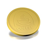thumbnail of CombiCraft Wertmarke mit Kaffeetassen Motiv Gold Ø29mm - 250 Stück