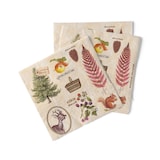 thumbnail of Sovie HORECA Serviette Elias aus Tissue 40 x 40 cm, 100 Stück Natur Reh Fuchs Zapfen Wald Wild Jagd