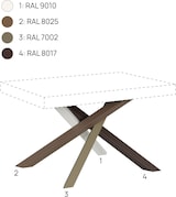 thumbnail of Ausziehbarer Tisch 90x140/244 cm Volantis Premium Weiß Esche Gestell 4/C