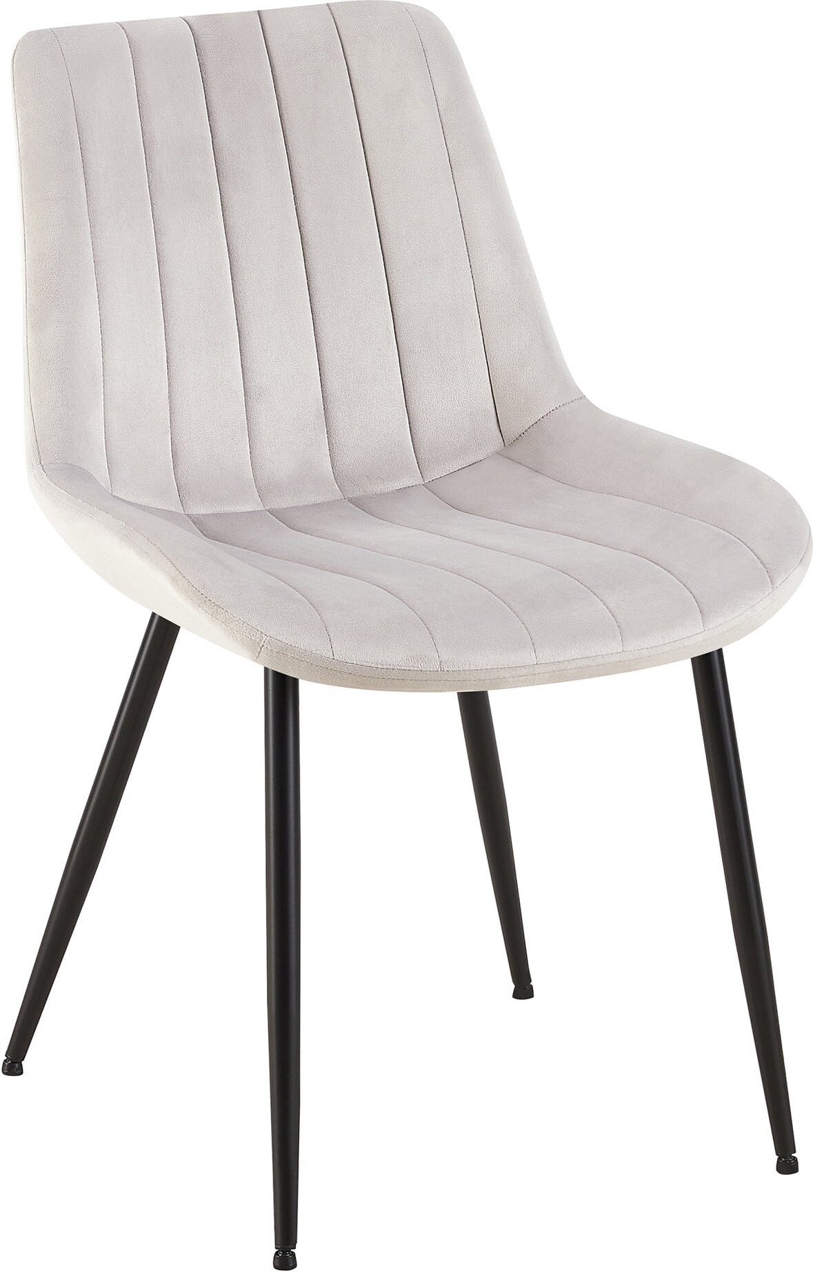 CHEFGASTRO Esszimmerstuhl SAN DIEGO Samt HxBxT 82x46x61cm Samt Hellgrau Küchenstuhl