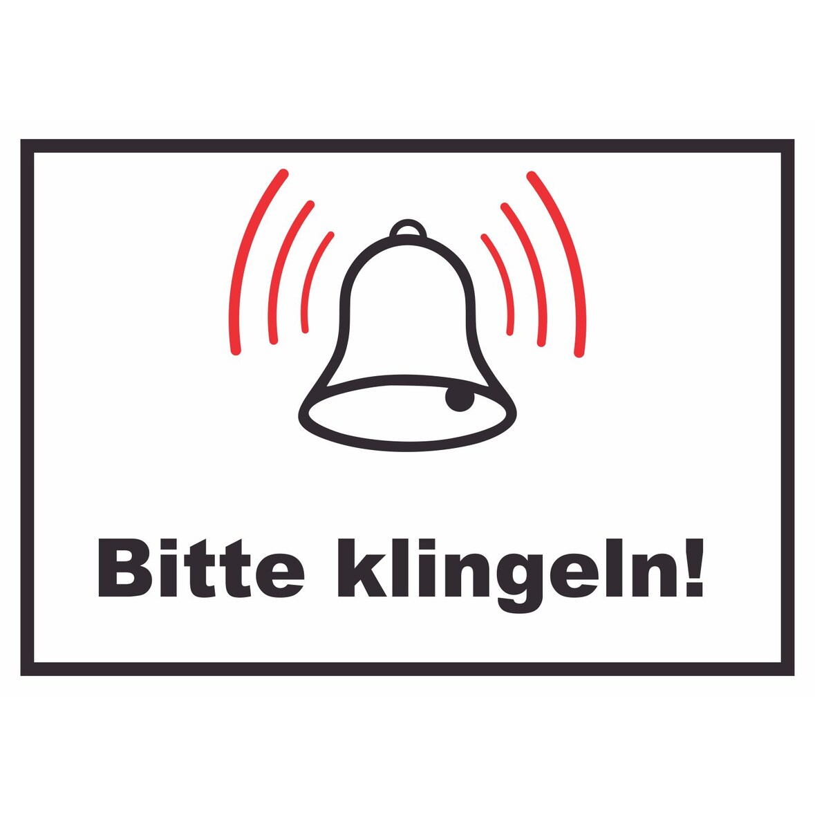 Bitte klingeln Schild A0 (841x1189mm)