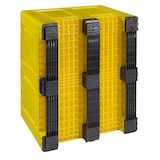 thumbnail of 3 Stück Palettenboxen mit Deckel 680l 1200x1000x790 mm Gelb 3 Kufen