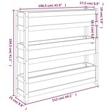 thumbnail of Helloshop26 - Hochbeet für Pflanzen und Blumen Terrasse Garten 112 x 25 x 104,5 cm massives schwarzes Kiefernholz 02_0037397