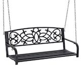 thumbnail of Outsunny banco columpio de 2 plazas banco colgante de acero con reposabrazos carga máx. 240 kg para jardín terraza balcón exterior 127x59,5x52cm negro