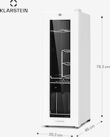 thumbnail of Klarstein Shiraz 12 Slim Uno Weinkühlschrank 32l/12Fl.Touch 85 W 5-18 °C LED Weißes Glas
