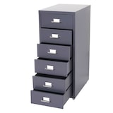 thumbnail of Rollcontainer Boston T851, Schubladenschrank Stahlschrank, 69x28x41cm 6 Schubladen ~ dunkelgrau