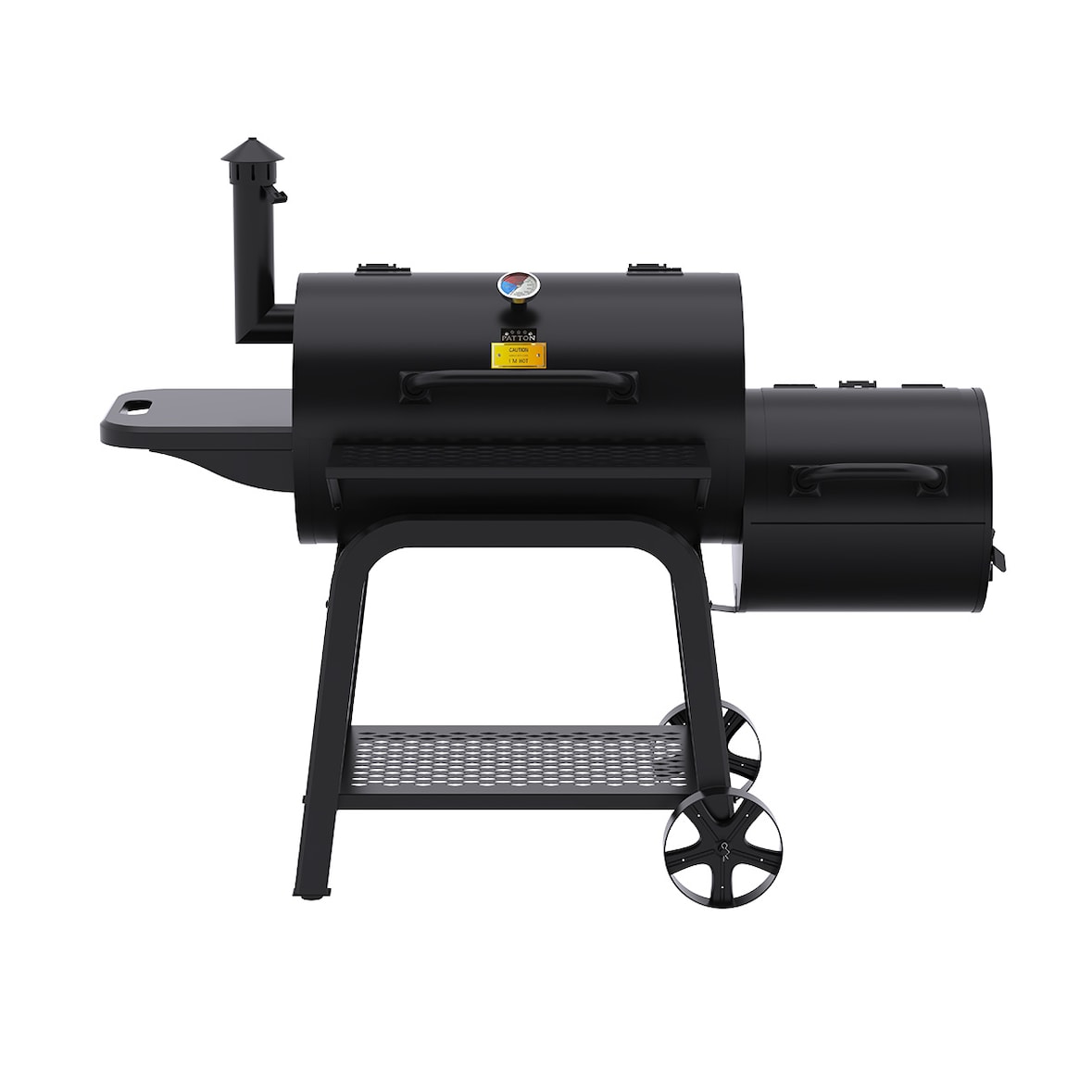 Patton Smoker Houtskoolbarbecue Oklahoma - Zwart