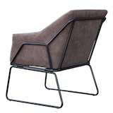 thumbnail of SVITA JOSIE Sessel gepolstert Beistellsessel braun Einzelcouch Relaxsessel Stoff