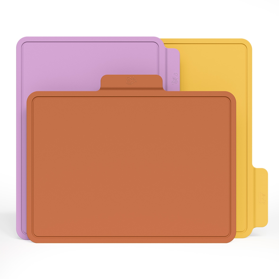 CIARRA Schneidebrett Set 3-teilig TPU, mit Saftrille Mehrfarbig BPA-frei Biegsam Leicht Küchenschneidebrett VMSET3