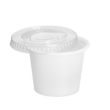 thumbnail of VASOMADRID S.L., Tapa tarrina salsa de 60 ml, Caja de 2400 uds en bolsas de 100 uds, PET reciclado, transparente, ref. YLS-2CFR