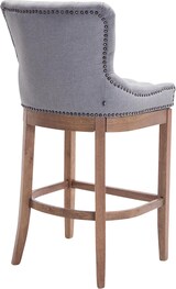 thumbnail of CHEFGASTRO Barhocker CORSICA Stoff, Antik-hell HxBxT 109x55x57cm Stoff Hellgrau Barstuhl
