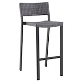 thumbnail of METRO PROFESSIONAL Cadeira alta de bar Balsario, alumínio / vime sintético, cinzento