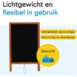 thumbnail of BRASQ Krijtstoepbord Mahonie - 55x 85 CM - Krijtbord - Reclamebord - Stoepbord - Dubbelzijdig - voor Binnen en Buiten - Horeca