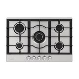 thumbnail of Ignito 5 Zonen Gaskochfeld 5-flammig Sabaf-Brenner Edelstahl silber Silber