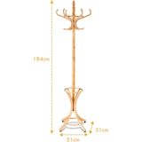 thumbnail of COSTWAY 184 cm Guarda-Roupa com Suporte para Guarda-Chuva, Suporte para Jaquetas com 12 Ganchos