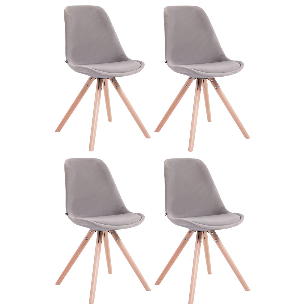 Set di 2 sedie plastica grigio UTICA