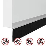 thumbnail of vidaXL Zelfklevende Deurborstels 12 pcs Zilver 100 cm