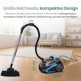 thumbnail of Emerio Stofzuiger met Zak - 2,5 Liter - HEPA10 Filter - Snoerlengte 5m - 800W - VE-112682.8 - Vacuum Cleaner Zwart / Blauw