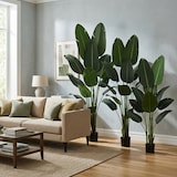 thumbnail of Well Home - Palmera platanera artificial con maceta negra para interior 210 cm