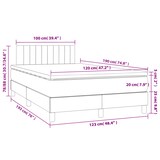 thumbnail of vidaXL Boxspringbett mit Matratze & LED Blau 120x190 cm Stoff