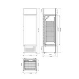 thumbnail of METRO Professional Frigo vetrina con porta in vetro GSC2350-WS, metallo/vetro, 62 x 63.6 x 201.1 cm, 324L, refrig. ad aria, 180 W, con serratura