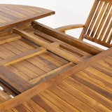 thumbnail of Conjunto mesa de jardín extensible y 4 sillones teca