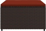 thumbnail of vidaXL Gartenhocker 2 Stk., Sitzhocker mit Kissen Stahlrahmen, Modular Hocker für Garten Terrasse, Fußhocker Gartenmöbel, Braun Poly Rattan