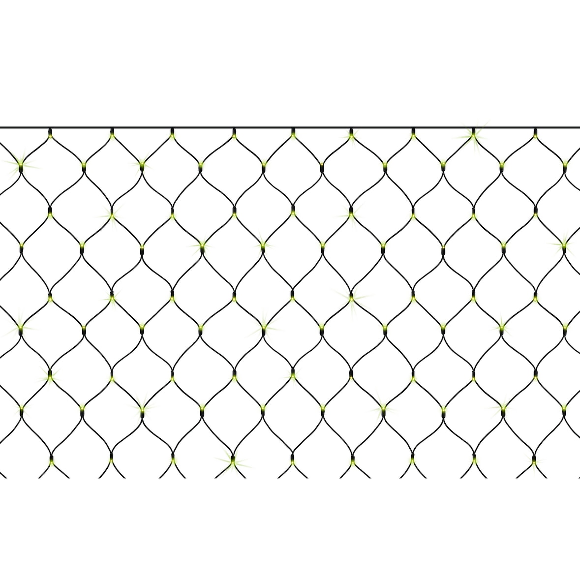 METRO Professional LED-Lichtervorhang, Gummi, 2 x 2 m, 200 LED, 18.4 W, warm/kaltweiß