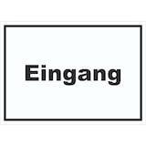 thumbnail of Eingang Schild mit Text Zugang Eintritt waagerecht A3 Rückseite selbstklebend