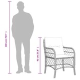 thumbnail of vidaXL 3-tlg. Bistro-Set mit Kissen Schwarz Poly Rattan
