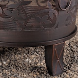 thumbnail of GARDEBRUK® Feuerschale mit Funkenschutz Schürhaken Abdeckung Ø67cm Stahl Feuerkorb Feuerstelle Terrassenofen Garten