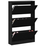 thumbnail of vidaXL Schuhschrank mit Regal Schwarz Eichen-Optik 80 x 21 x 125,5 cm