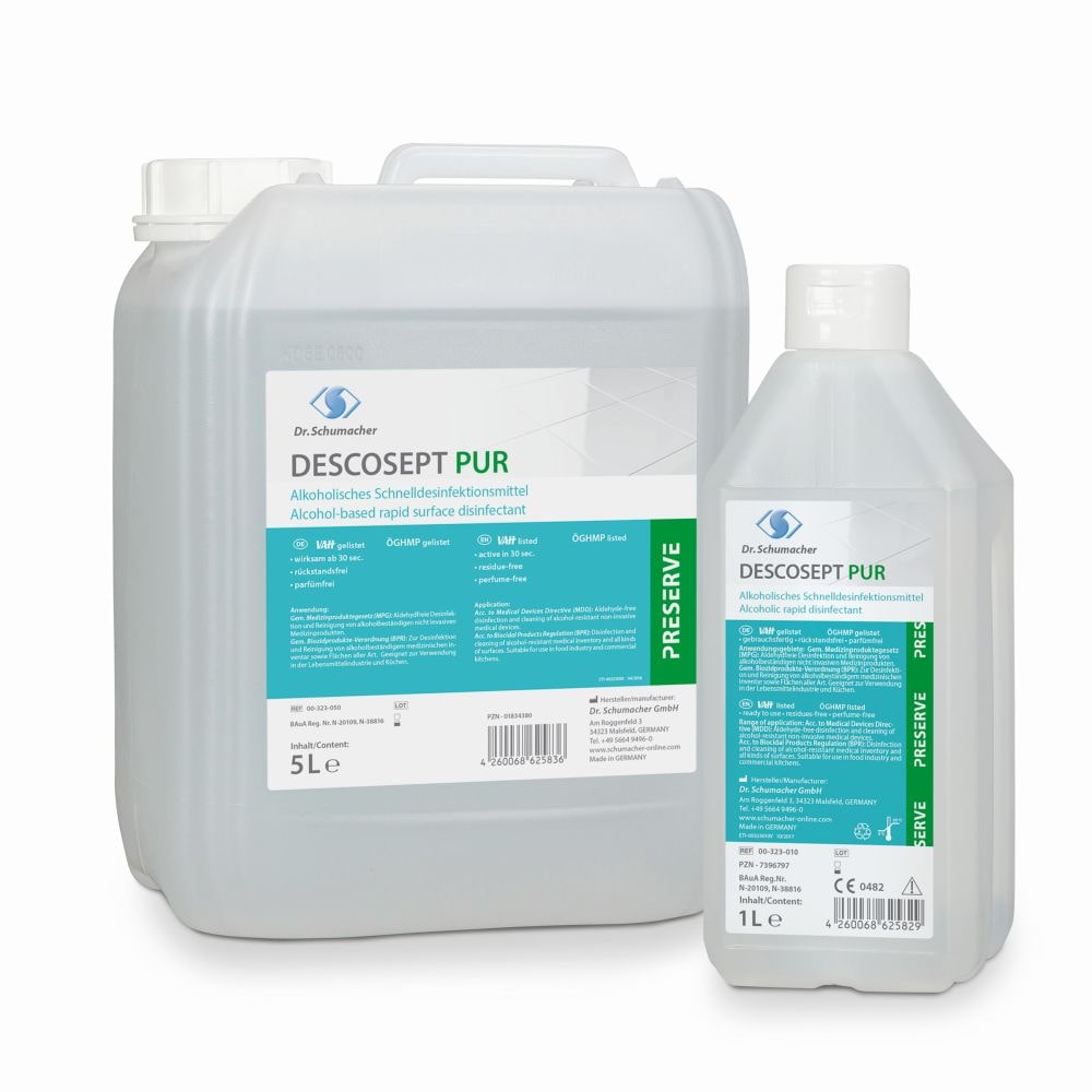 Descosept Pur Schnelldesinfektion | 10 x 1 L | Flächendesinfektion