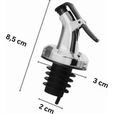 thumbnail of Ausgießer für Flaschen Silber Glanz mit Verschlusskappe aus Kunststoff in 1er Set