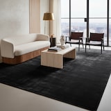 thumbnail of Teppich Flur Einfarbig Pflegeleicht Waschbar Strapazierfähig Wohnzimmer Schlafzimmer Schwarz 240x340 cm – ISAR von Kadima Design