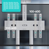 thumbnail of ONKRON Soporte TV con ruedas para pantallas de 40”-70" hasta 45,5 kg Soporte TV móvil Max VESA 600x400 Altura Ajustable TS1552-W Blanco