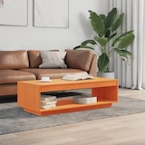 thumbnail of Table basse cire marron 110x50x33,5 cm bois massif de pin Modèle Montmartre Moderne