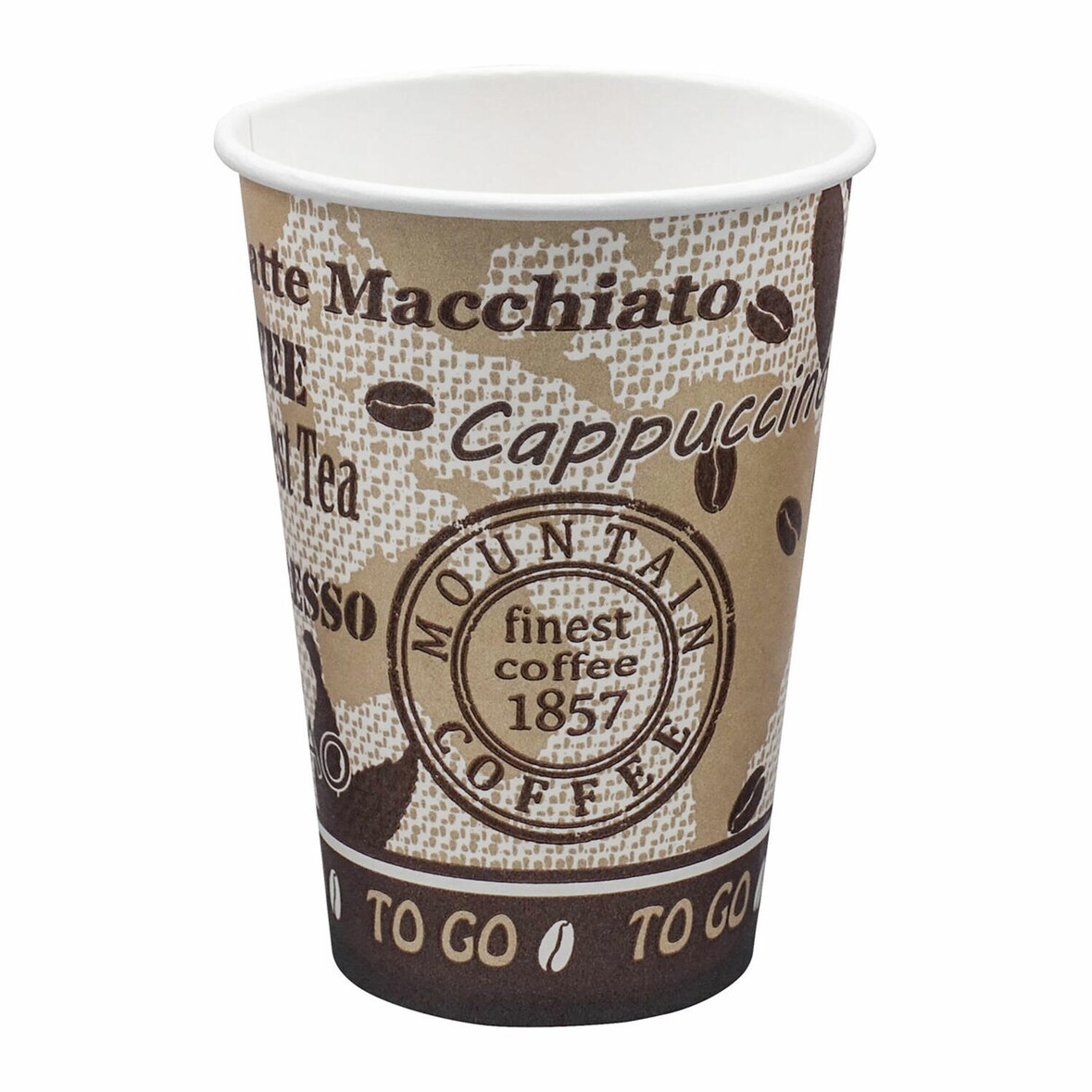 500x Automatenbecher Kaffeebecher 70,3mm O  'Coffee Mountain' 180 ml