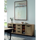 thumbnail of Matelpro - Buffet/bahut contemporain 240 cm chêne clair Tiffanie - Moderne & Design -Chêne clair - Deux étagères intérieures -Types de portes: Battant