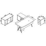 thumbnail of Büro Büroausstattung Chefschreibtisch Schreibtisch Büroausstattung Tisch Schreibtisch Holzoptik Büroausstattung Büromöbel Büro London Jet-Line