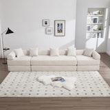thumbnail of Modulares Familiensofa 270x180x90 Beige mit Stauraum, Flexibel Umwandelbar zum Schlafsofa, Modernes Design für Ihr Zuhause