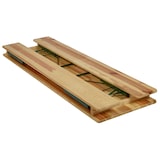 thumbnail of METRO PROFESSIONAL Conjunto de 3 peças de exterior, madeira de pinho/aço, 1 mesa 220 x 70 cm, 2 bancos 220 x 25 cm, castanho natural/verde