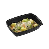 thumbnail of MONOUSO - Envase de Plástico PP Reutilizable Negro 900ml 23x16,5cm (75 Uds)