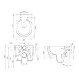 thumbnail of Aloni Wand WC Spülrandlos Hänge WC Ohne Spülrand Tiefspüler Toilette Weiß Keramik - Ohne Deckel